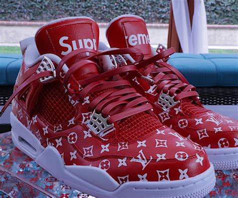 lv supreme shoes red|supreme x louis vuitton price.